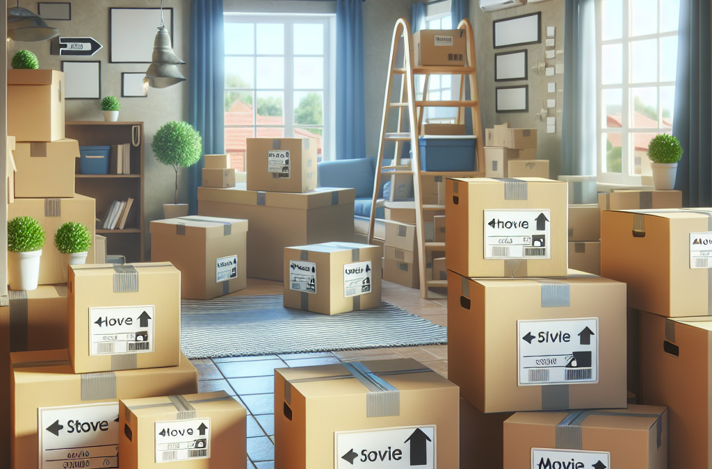 Mudanzas en Aspe: cajas correctamente etiquetadas para facilitar la organización