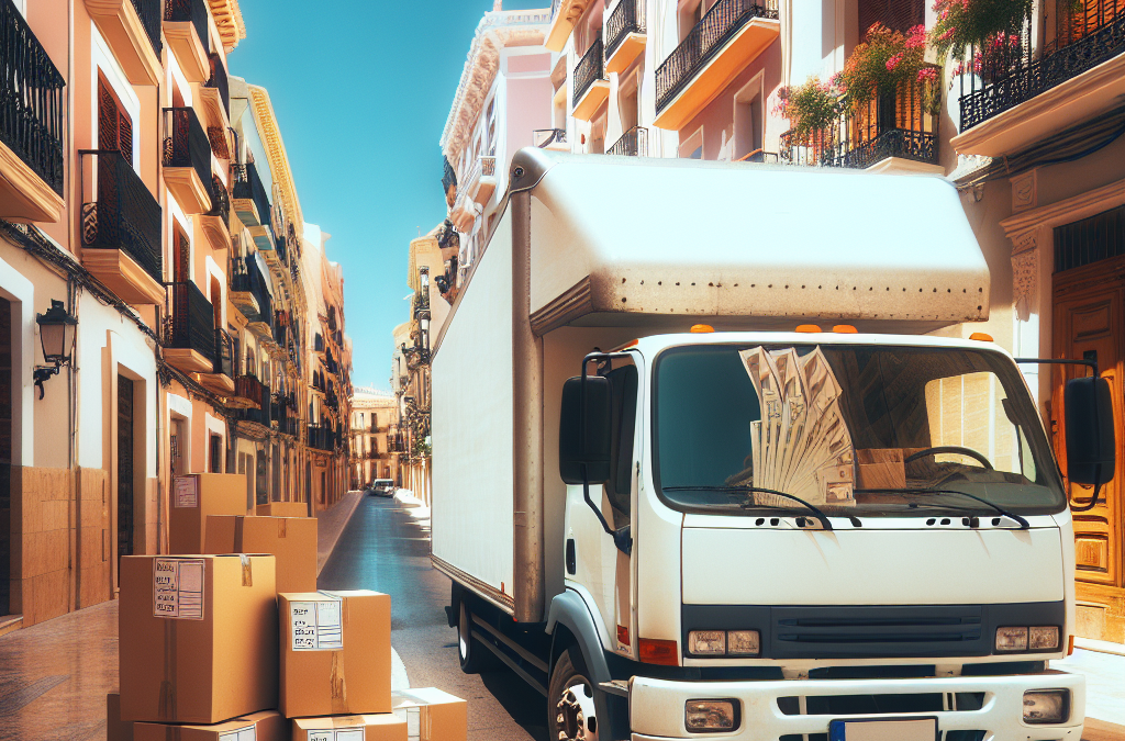 Mudanzas en Alicante - camión y equipo de empresa de mudanzas profesional
